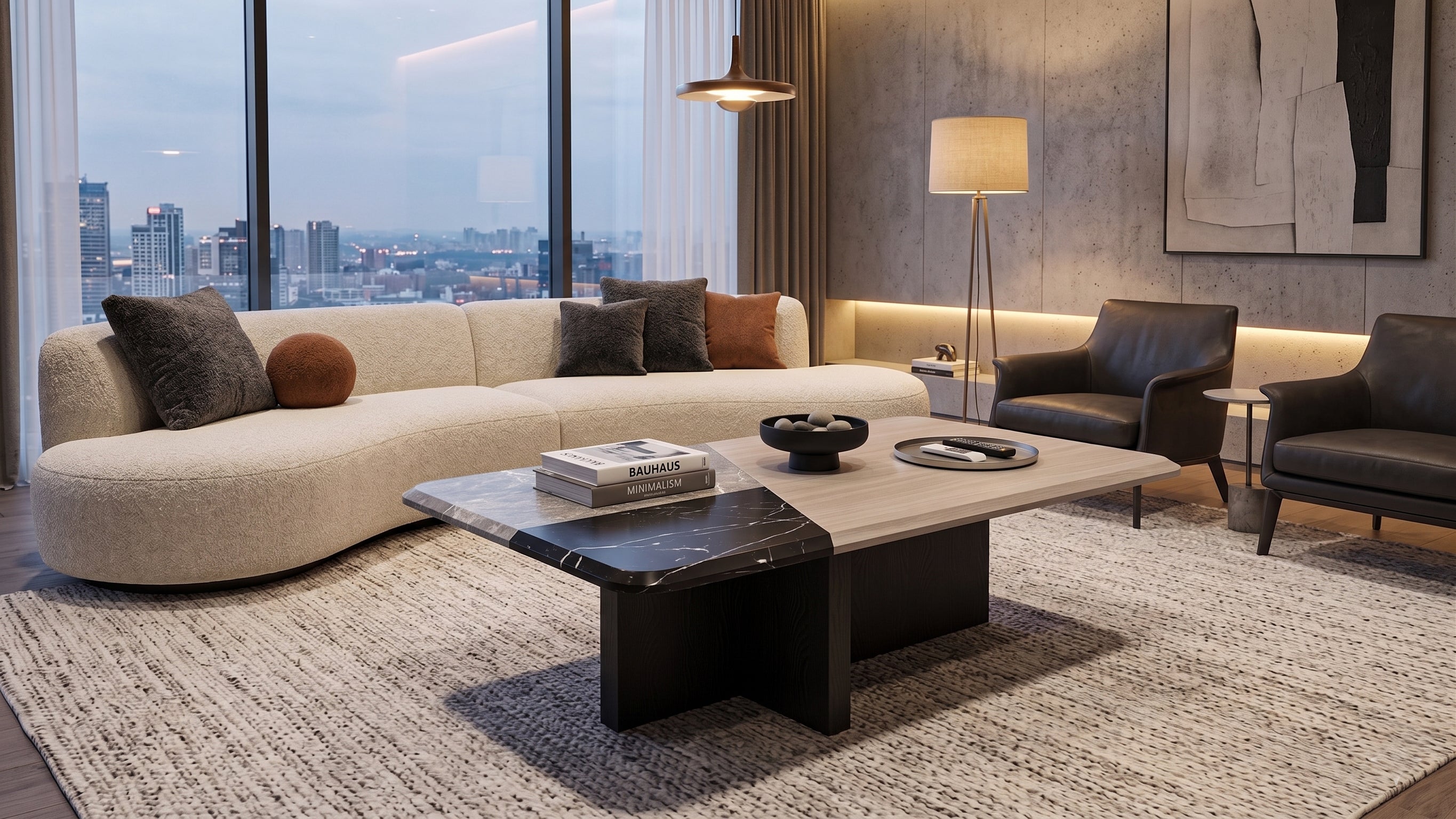 Mingled coffee table